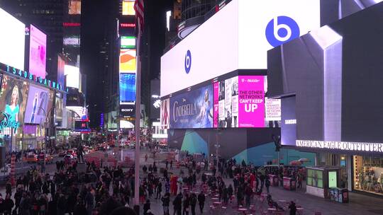 纽约时代广场的街道视频素材模板下载