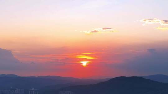 最新航拍广州日出 夕阳