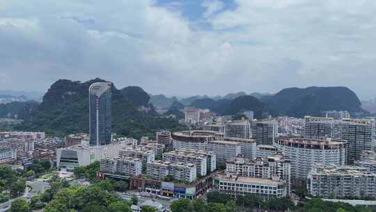 广西柳州银泰城地标建筑航拍