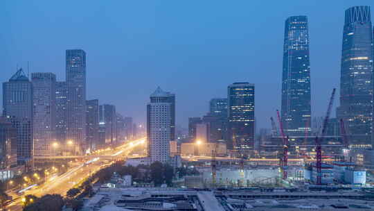 北京东三环的灯光