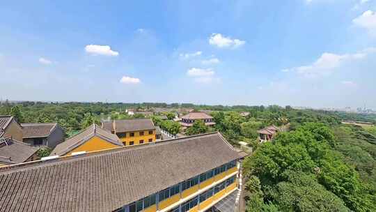 穿越机航拍大明寺观音山栖灵塔瘦西湖风景区