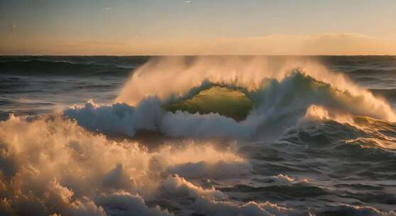 大海海浪阳光海洋浪花海水大气震撼开场片头