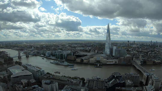 泰晤士河畔的伦敦视频素材模板下载