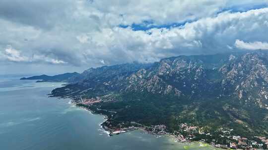 青岛崂山区崂山航拍视频素材模板下载