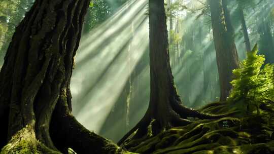 唯美大自然梦幻阳光森林01