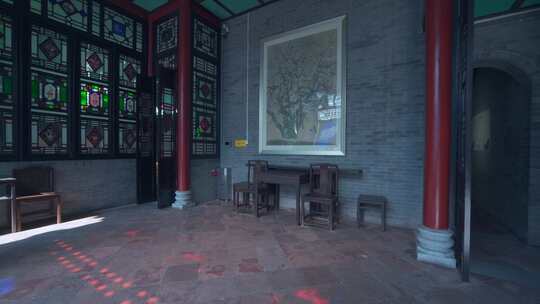 佛山顺德清晖园传统中式岭南建筑室内装饰