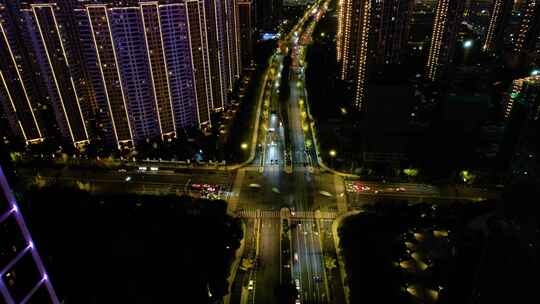 杭州萧山区钱江世纪城夜景延时