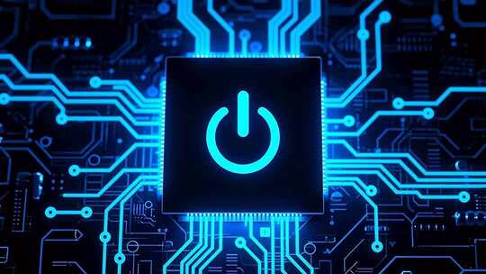 电路板上发光芯片特写