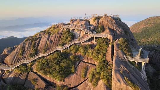 大山怪石头群奇石嶙峋石林航拍云海岩石风景视频素材模板下载