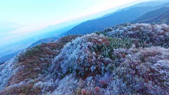 大自然农村山顶雾凇FPV