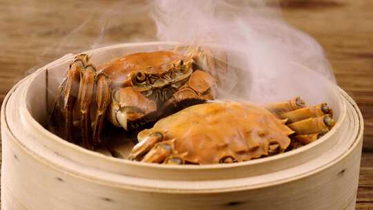 5K-清蒸大闸蟹，美味水产，大闸蟹烹饪