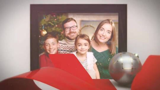 圣诞唯美家庭照片过渡AE模板
