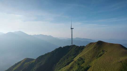 山顶风车自然风光