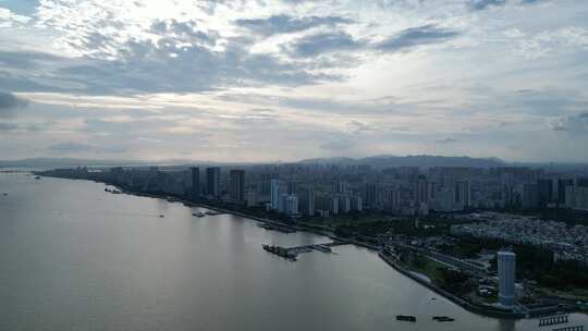 广东汕头城市建设汕头大景航拍