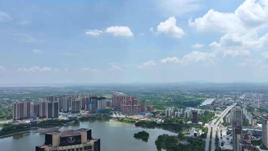 4K航拍广西钦州城市自然风光美景