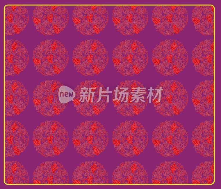 国风国潮葡萄纹图印