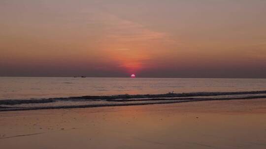 夕阳和大海视频素材模板下载