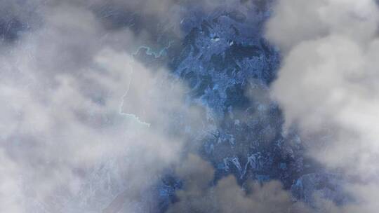桂林市地图-云雾俯冲勾勒轮廓