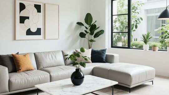 现代简约风格客厅沙发场景