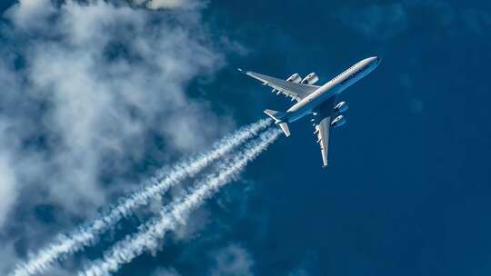 高空飞行的民航客机