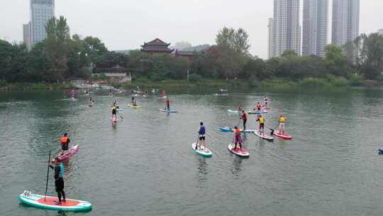 湖南省衡阳市东洲岛浆板赛，浆板运动