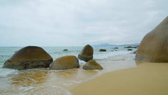 海南三亚天涯海角海边沙滩椰树合集