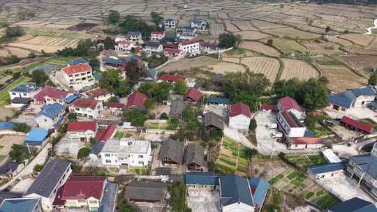 美丽乡村民居乡村田野农村振兴航拍