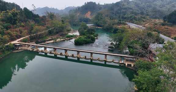 广西河池巴马盘阳河风景区航拍0799