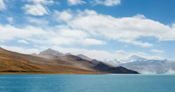 西藏圣湖羊卓雍措特写延时