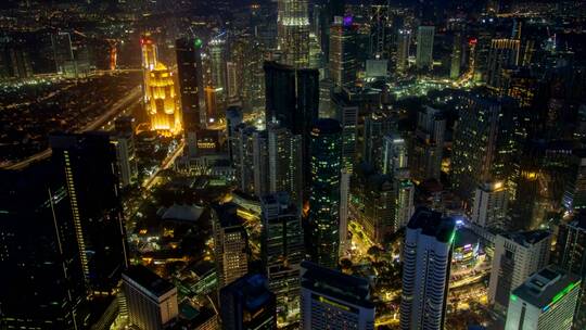 吉隆坡城市夜景视频素材模板下载