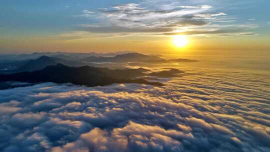 云海日出壮丽景观 山峦云雾唯美航拍