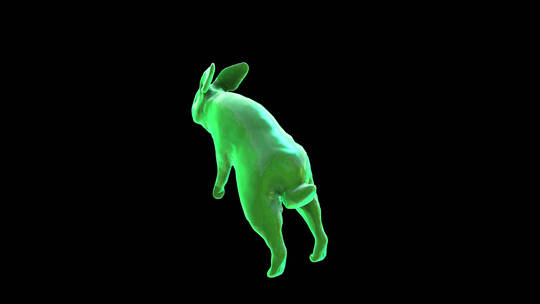4K-玉兔奔跑-后视图45度视频素材模板下载