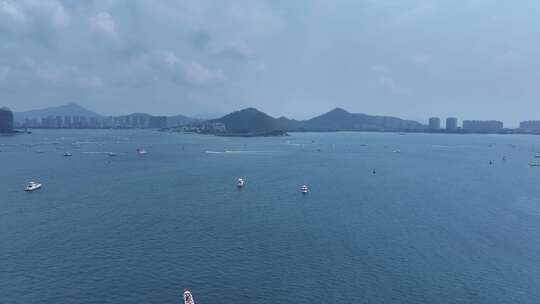 海南三亚国际游艇港视频素材模板下载