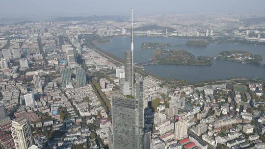 航拍南京城市宣传片地标建筑