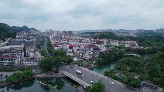 航拍贵阳市花溪区