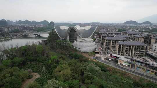 广西桂林旅游城市风景山水自然风光航拍