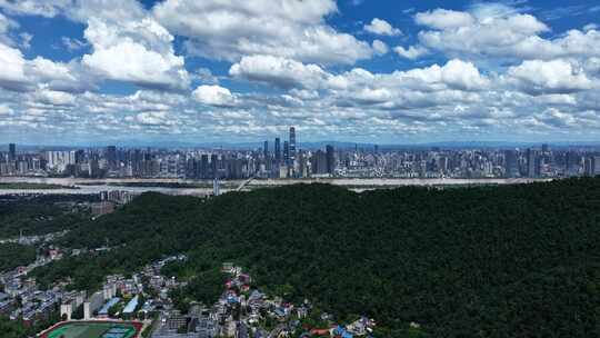 长沙湘江新区全景橘子洲风光城市中心