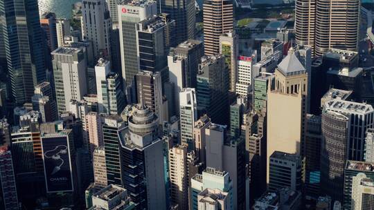 香港中环城市航拍金融区高楼