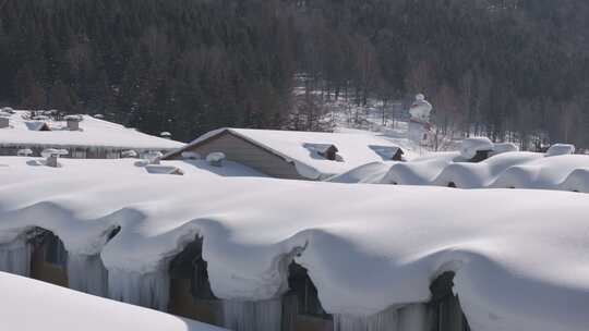 雪乡航拍空镜