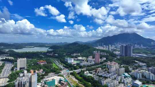 深圳水库 莲塘地区航拍