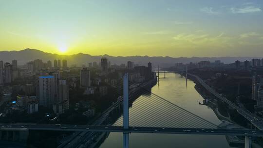 重庆石门大桥航拍视频