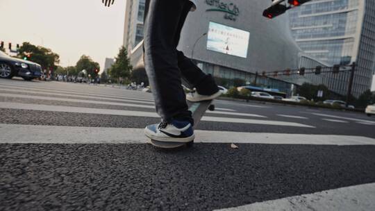杭州板仔街头滑板视频素材模板下载