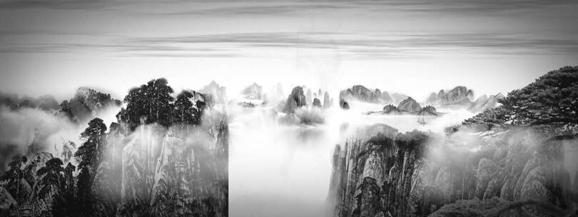 山水长城黄河瀑布群马中国风视频素材模板下载