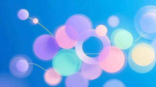 抽象模糊圆圈美丽的散景动态设计合集4K