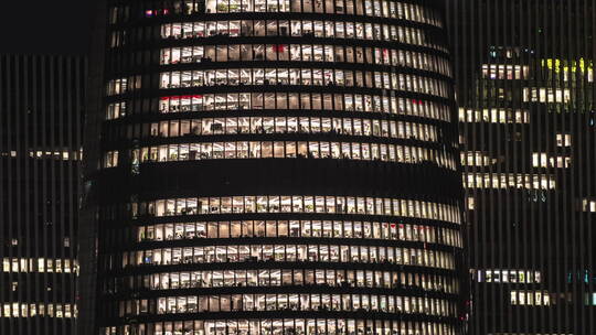 北京夜幕下的丽泽soho办公楼写字楼城市