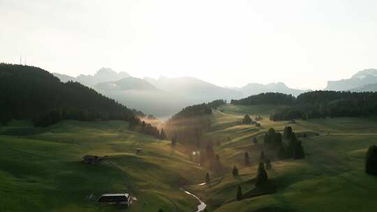 阿尔卑斯高山草甸风景