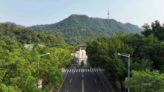 江门鹤山市大雁山风景区航拍