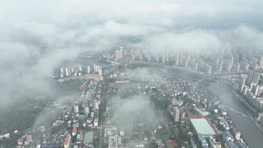 南平市建阳区航拍福建城市建筑高空俯拍鸟瞰