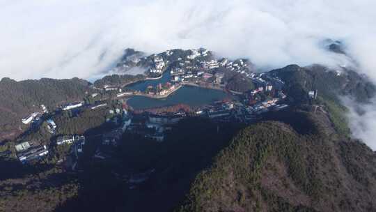 湖北九宫山壮观云海航拍