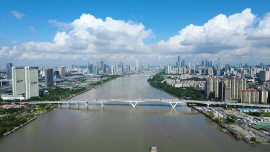 琶洲大桥 保利国际广场 广州香格里拉视频素材模板下载